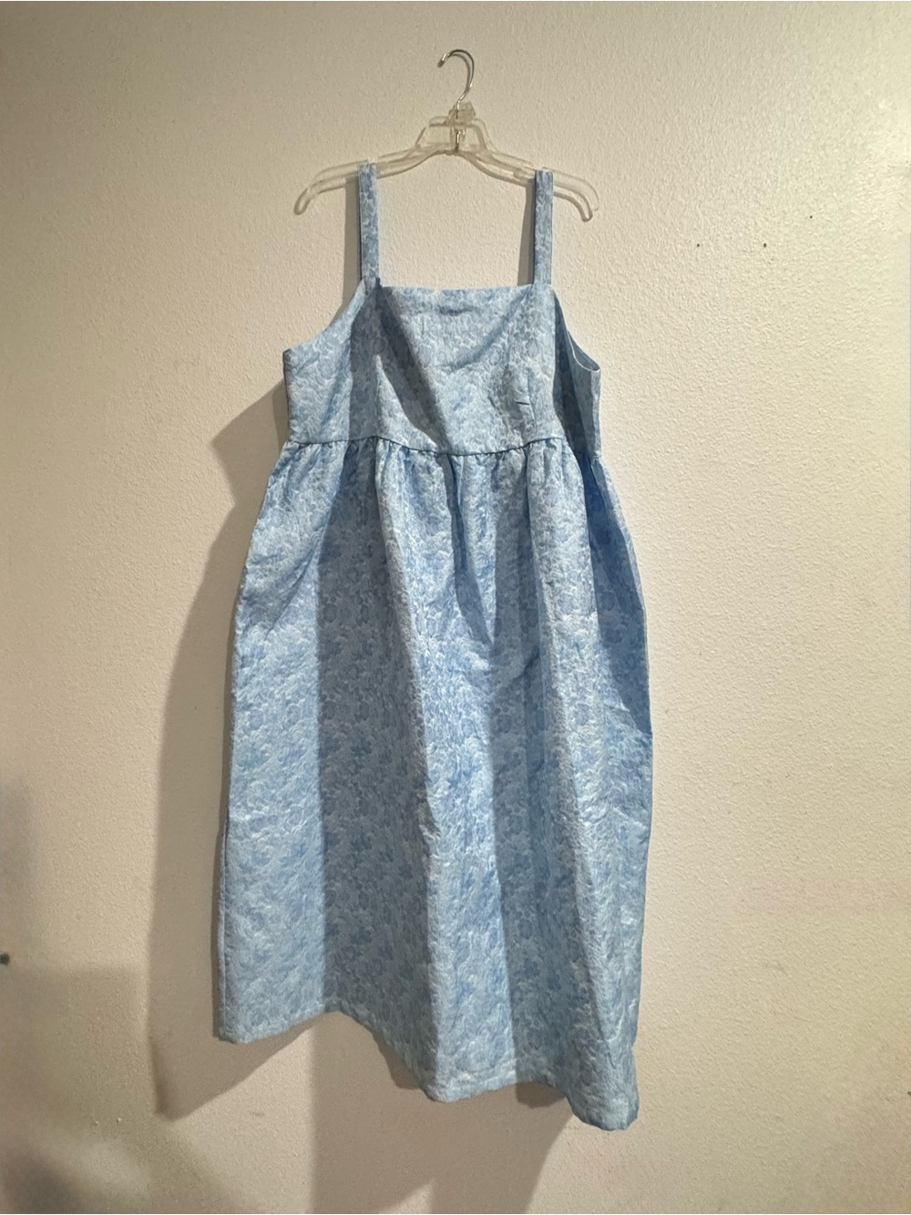 Impressions Pale Blue Floral Dress
